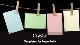  Presentation with paper line - Presentation having washing line clipped with different type size of paper background and a dark gray colored foreground