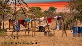  Presentation with african sunset - Colorful presentation enhanced with washing-line-in-an-african backdrop and a coral colored foreground