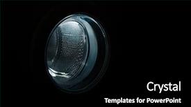  Presentation with drum - Beautiful PPT theme featuring washing machine drum over black backdrop and a black colored foreground