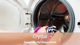  Presentation with colorful finger painted hands - PPT layouts featuring washer - photo of woman hands folding background and a coral colored foreground