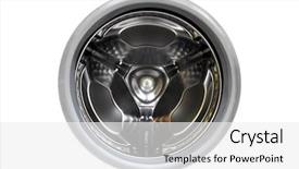  Presentation with machine - Theme featuring washing machine background and a white colored foreground