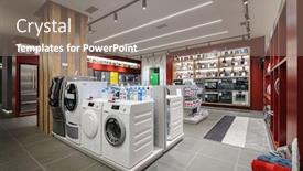  Presentation with machines - Slide deck featuring washing-machines-and-vacuum-cleaners background and a gray colored foreground