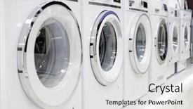  Presentation with machine shop - Cool new presentation with washing machines dryer and other backdrop and a white colored foreground
