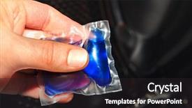  Presentation with hand washing - Amazing theme having washing mashine liquid coloured detergent backdrop and a dark gray colored foreground