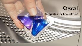  Presentation with hand washing - Colorful PPT theme enhanced with washing mashine liquid coloured detergent backdrop and a coral colored foreground