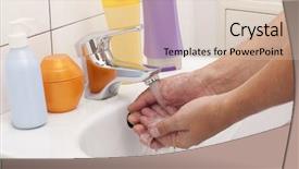  Presentation with hand washing - Amazing theme having washing of hands with soap backdrop and a lemonade colored foreground