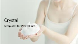  Presentation with wash - Amazing slides having washing parts - face wash bubble image backdrop and a light gray colored foreground