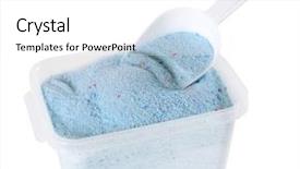  Presentation with detergent powder - PPT layouts consisting of washing powder - detergent isolated background and a white colored foreground