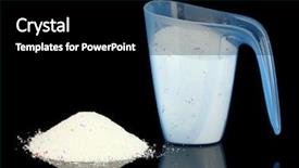  Presentation with powder - Slides featuring washing powder in a measuring background and a black colored foreground