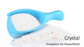  Presentation with container - PPT layouts enhanced with washing powder in blue container background and a  colored foreground