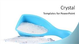  Presentation with china clothes washing powder - Slide set enhanced with washing powder in blue container background and a  colored foreground
