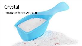  Presentation with china clothes washing powder - Beautiful presentation featuring washing powder in blue container backdrop and a  colored foreground