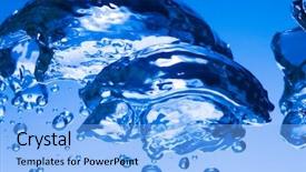  Presentation with gravity rain blue water drop splash - PPT layouts having washing robot - blue water splash as abstract background and a light blue colored foreground