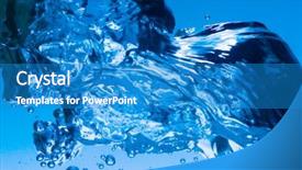  Presentation with gravity rain blue water drop splash - Colorful presentation enhanced with washing robot - blue water splash as abstract backdrop and a teal colored foreground