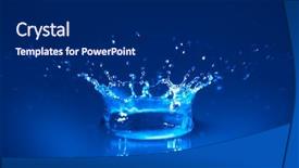  Presentation with robot - Presentation design having washing robot - golden water background and a dark gray colored foreground