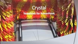  Presentation with robot - PPT layouts enhanced with washing robot - image of car going background and a tawny brown colored foreground