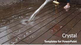  Presentation with china washing powder - Slide set enhanced with washing the floor of outdoor background and a tawny brown colored foreground