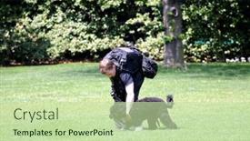  Presentation with dog house - Audience pleasing slides consisting of washington-april-24-policeman-catches backdrop and a mint green colored foreground