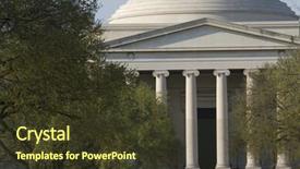  Presentation with building foundation - Presentation design consisting of washington d c building columns background and a  colored foreground