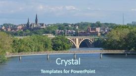  Presentation with united states - Slide deck enhanced with washington d c skyline including background and a ocean colored foreground