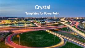  Presentation with highways - Colorful slide deck enhanced with washington d c skyline backdrop and a teal colored foreground