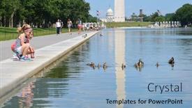  Presentation with duck - Cool new theme with washington-d-c-united-states backdrop and a light blue colored foreground