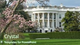  Presentation with white house - Beautiful PPT layouts featuring washington d c united states backdrop and a tawny brown colored foreground