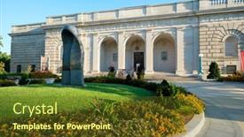  Presentation with art gallery - Amazing slide deck having washington-d-c-usa-august backdrop and a tawny brown colored foreground