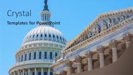  Presentation with united states capitol building - Amazing PPT theme having washington-d-c-usa-july backdrop and a light blue colored foreground