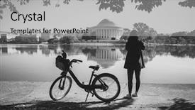  Presentation with thomas jefferson - PPT layouts consisting of washington dc - a biker enjoys background and a light gray colored foreground