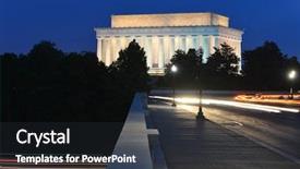  Presentation with abraham lincoln - Presentation theme enhanced with united states capitol - washington dc - abraham lincoln background and a tawny brown colored foreground