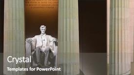  Presentation with lincoln - Cool new presentation theme with usa government - washington dc - lincoln memorial backdrop and a gray colored foreground