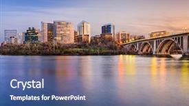  Presentation with virginia - Slide set consisting of washington dc - rosslyn arlington virginia usa city background and a ocean colored foreground