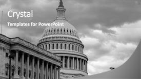  Presentation with capitol - Presentation design consisting of washington dc - the capitol dome background and a gray colored foreground