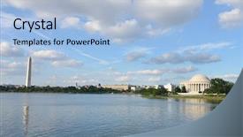  Presentation with thomas jefferson - PPT theme having washington dc - thomas jefferson memorial background and a light blue colored foreground