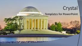  Presentation with thomas jefferson - Amazing theme having washington dc - thomas jefferson memorial backdrop and a light blue colored foreground