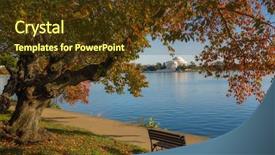  Presentation with thomas jefferson - PPT layouts having washington dc - thomas jefferson memorial background and a tawny brown colored foreground