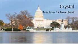  Presentation with capitol - Beautiful theme featuring washington dc - us capitol building backdrop and a  colored foreground