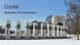  Presentation with world war - PPT theme with washington dc - world war ii background and a light blue colored foreground