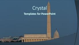  Presentation with abraham lincoln - Colorful slide deck enhanced with washington dc abraham lincoln memorial monument and us capitol in the evening backdrop and a ocean colored foreground