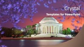  Presentation with spring - Presentation consisting of washington-dc-at-the-tidal background and a violet colored foreground