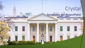  Presentation with white house - Slides enhanced with washington-dc-at-the-white background and a sky blue colored foreground