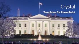  Presentation with white house - Slides enhanced with washington-dc-at-the-white background and a ocean colored foreground