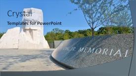  Presentation with martin luther king - Presentation design enhanced with washington-dc-aug-08 background and a light blue colored foreground