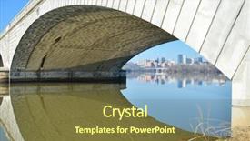  Presentation with funeral memorial templet - Presentation theme with washington dc in autumn - memorial background and a tawny brown colored foreground