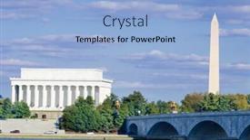  Presentation with lincoln - Beautiful PPT layouts featuring dc in autumn - lincoln memorial backdrop and a light blue colored foreground