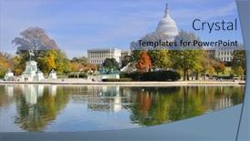  Presentation with capitol - Amazing presentation design having washington dc in autumn - us backdrop and a light blue colored foreground