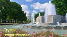  Presentation with senate - Cool new PPT layouts with washington dc in spring - capitol backdrop and a tawny brown colored foreground
