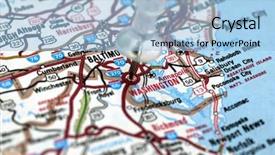  Presentation with research locale - Presentation theme with research locale - pushpin over washington dc background and a light blue colored foreground