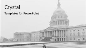  Presentation with blizzard - PPT layouts having washington dc in winter - capitol background and a white colored foreground